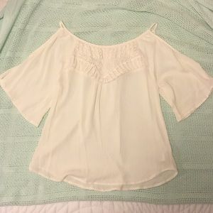 Xhilaration white cold shoulder shirt